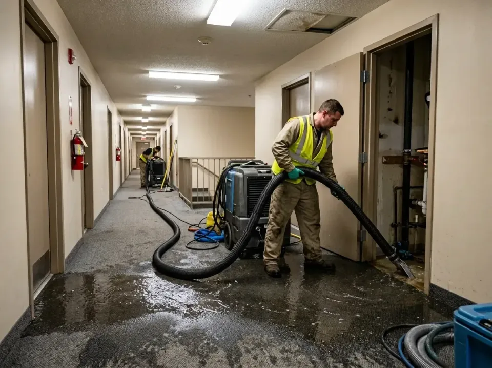 multi-unit-apartment-hallway-f-005 — frequently asked questions, Emergency Burst Pipe Water Extraction & Removal in Lavallet…